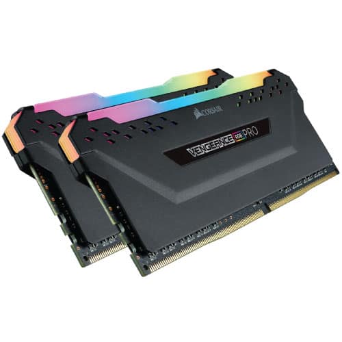 Corsair VENGEANCE® RGB PRO 32GB (2 x 16GB) DDR4 DRAM 3000MHz C16 Memory Kit — Black