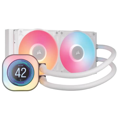 Corsair iCUE LINK TITAN 240 RX LCD Liquid CPU Cooler – White, CW-9061025-WW