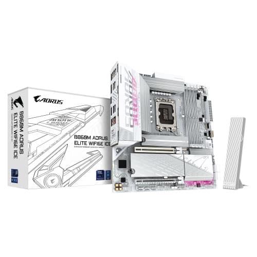 GIGABYTE B860M A ELITE WF6E ICE INTEL MOTHERBOARD