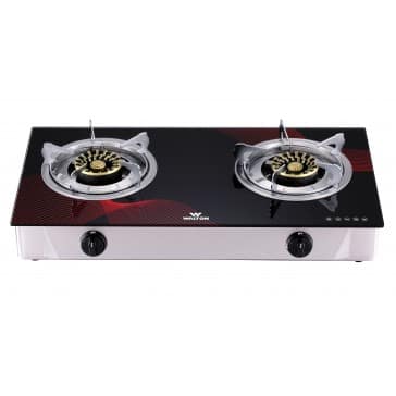 Walton WGS-CAMELLIA DOUBLE (LPG/NG) Glass Top Double Burner
