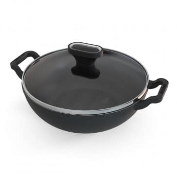Walton CAST IRON KARAI 24 CM WITH GLASS LID Cast Iron Series