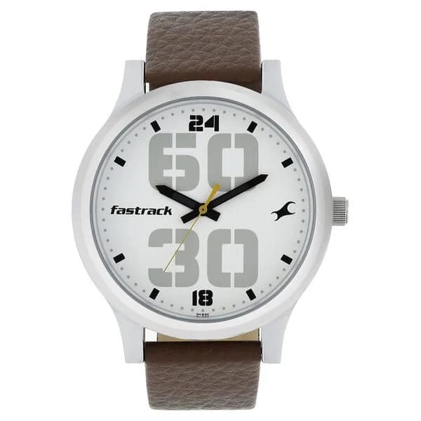Fastrack 38051SL06 Leather Strap Watch for Guys