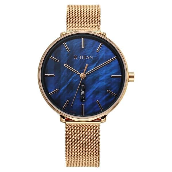 Titan Neo 2763WM01 Rose Gold Color Stainless Steel Strap Watch For Women