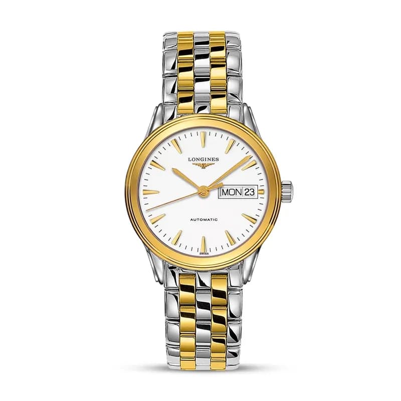 Longines Flagship Automatic White Dial Two-tone Men's Watch | L4.799.3.22.7