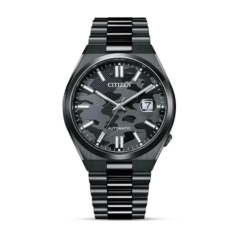 CITIZEN AUTOMATIC GENTS WATCH BLACK DIAL - NJ0155-87E