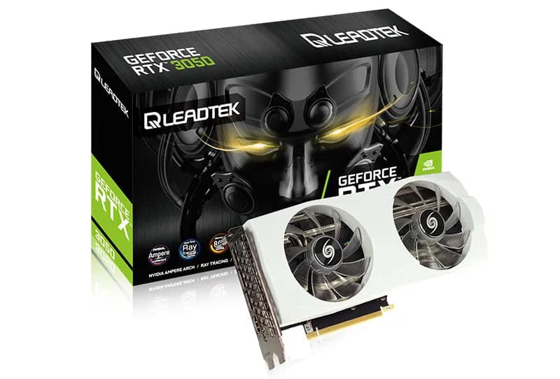 Leadtek WinFast RTX 3050 HURRICANE WHITE EDITION 8G Graphics Card