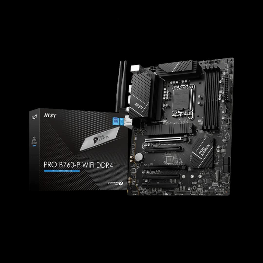MSI PRO B760-P WIFI DDR4 13th Gen & 12th Gen ATX Gaming Motherboard