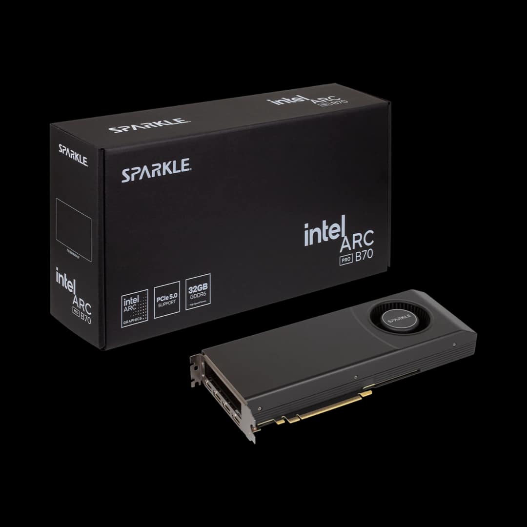 Sparkle Intel® Arc Pro B70 32GB VRAM AI Workloads Graphics Card