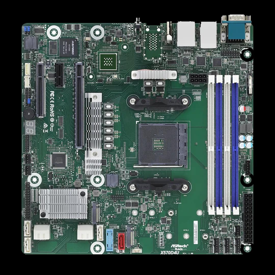 Server Board AsrockRack X570D4U Support on AMD Processor