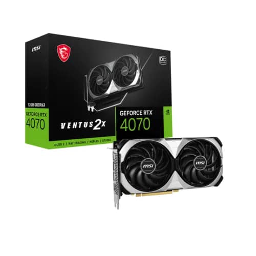 MSI GeForce RTX 4070 VENTUS 2X 12GB OC GDDR6X Graphics Card
