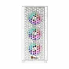 PC Power PP-GS2401 WH Flow White Light Mesh Mid Tower Gaming Case