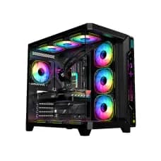 PC Power Void Infinity X3 7 ARGB Infinity Fans Gaming Case Black