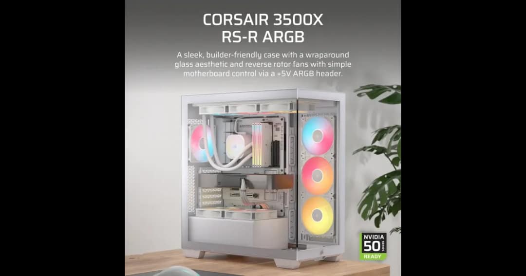 Corsair 3500X RS-R ARGB E-ATX Mid-Tower Casing White