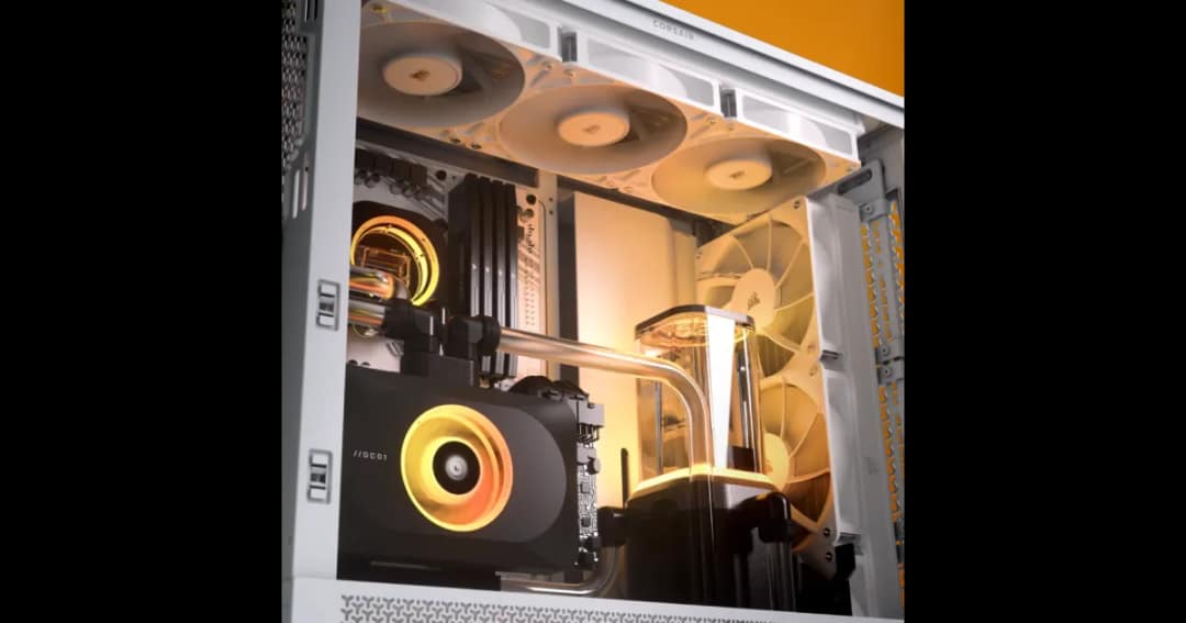 Corsair FRAME 4000D Modular Mid-Tower ATX Gaming Casing White