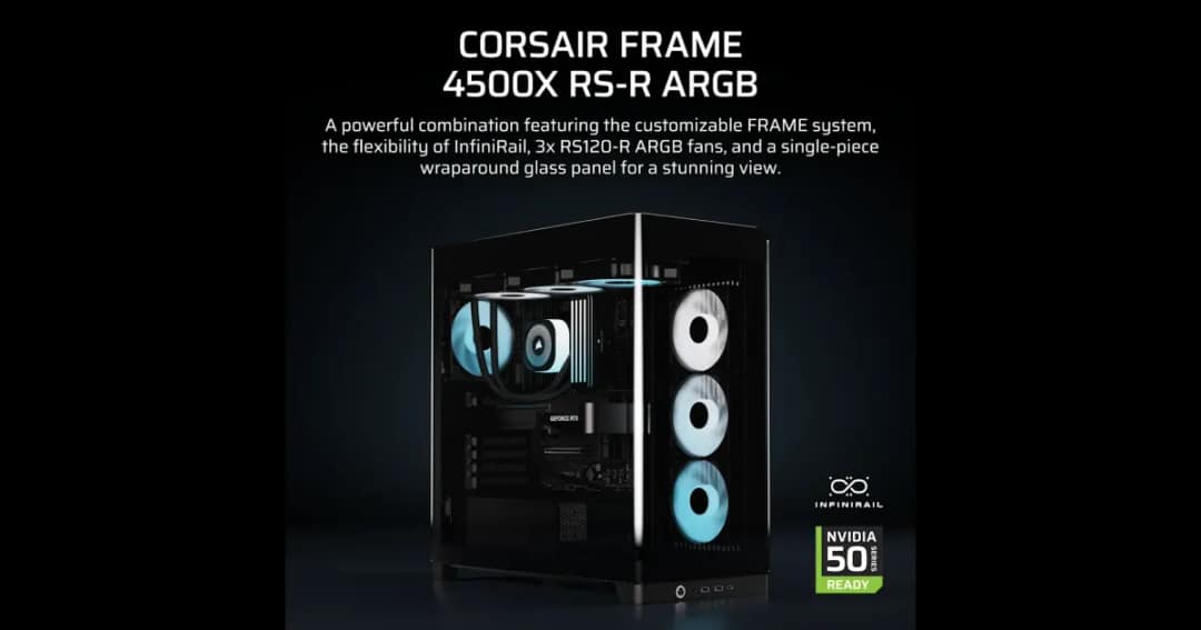 Corsair FRAME 4500X RS-R ARGB Panoramic Glass E-ATX Mid-Tower Casing
