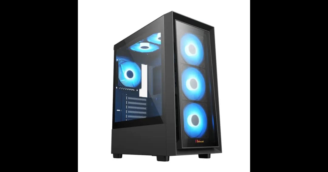 PC Power Crystal Glass V3 BK ATX Desktop Gaming Casing