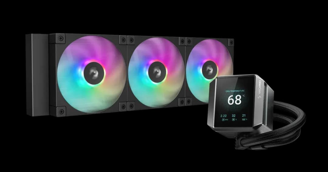 DeepCool MYSTIQUE 360 ARGB 360mm Liquid CPU Cooler with LCD Screen
