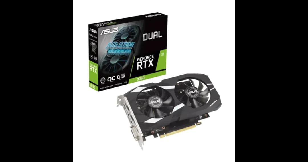 ASUS Dual GeForce RTX 3050 OC Edition 6GB GDDR6 Graphics Card
