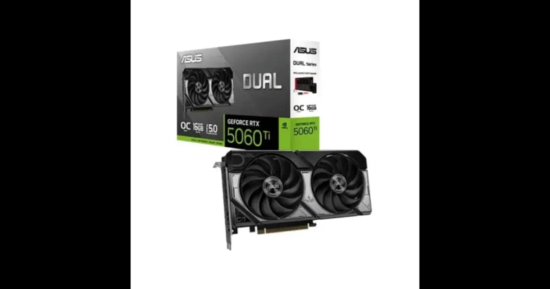 ASUS Dual GeForce RTX 5060 Ti 16GB GDDR7 OC Edition Graphics Card
