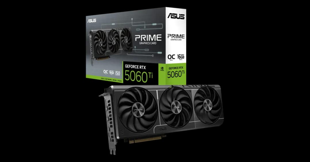 ASUS PRIME GeForce RTX 5060 Ti 16GB GDDR7 OC Edition Graphics Card
