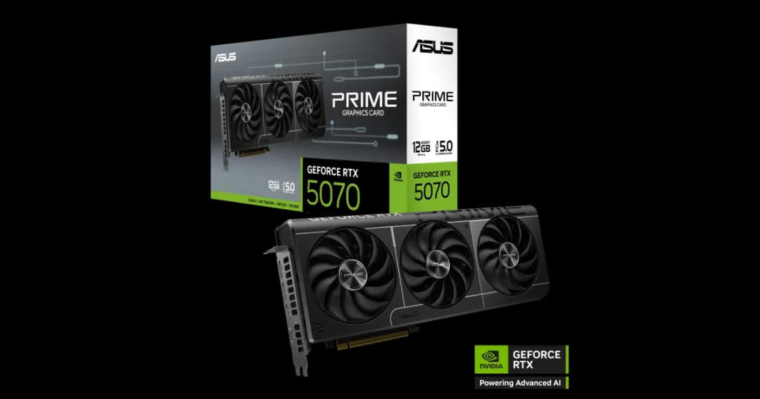 ASUS PRIME GeForce RTX 5070 12GB GDDR7 Graphics Card
