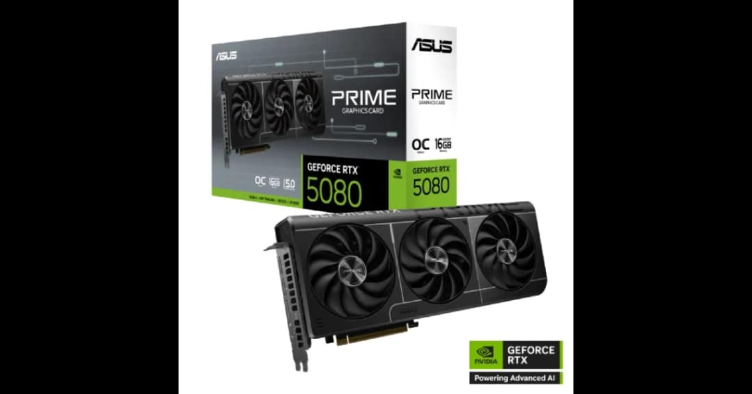 ASUS PRIME GeForce RTX 5080 16GB GDDR7 OC Edition Graphics Card