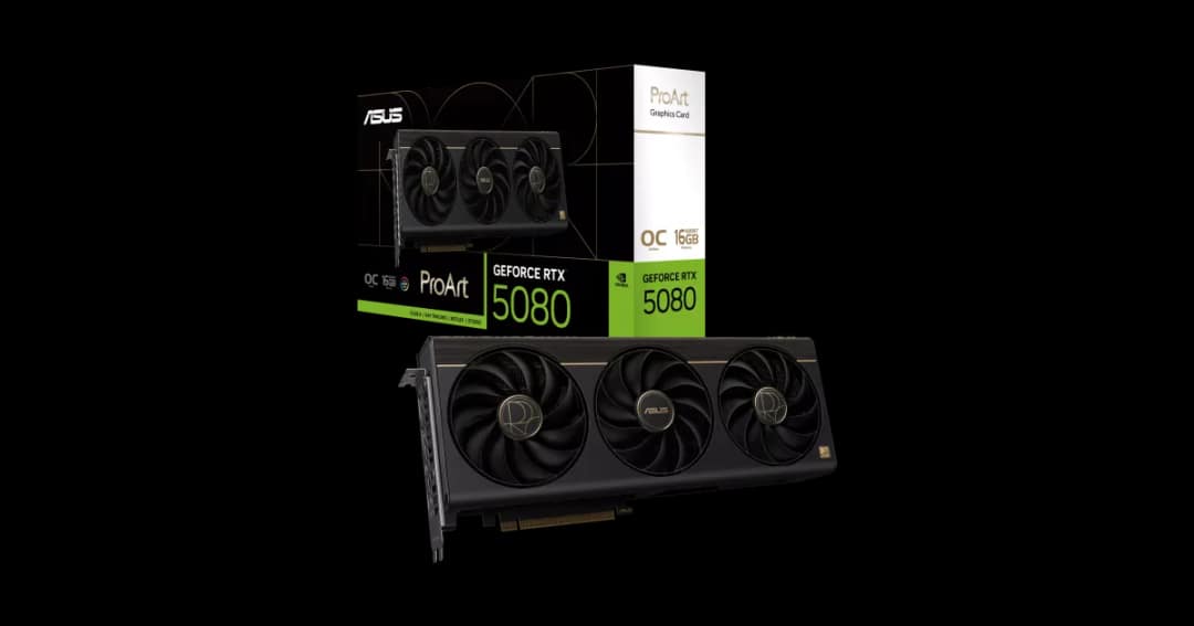 ASUS ProArt GeForce RTX 5080 16GB GDDR7 OC Edition Graphics Card