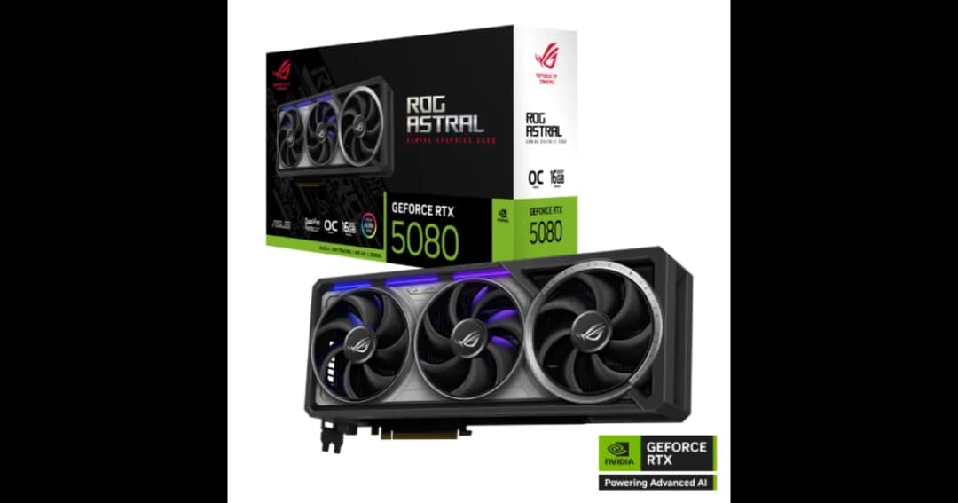 ASUS ROG Astral GeForce RTX 5080 16GB GDDR7 OC Edition Graphics Card