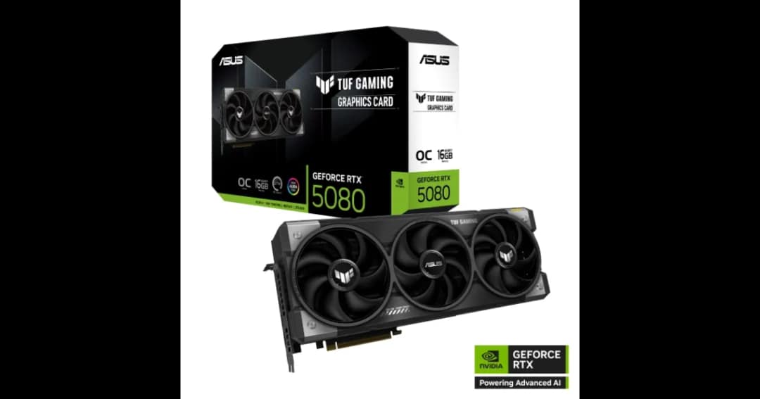 ASUS TUF Gaming GeForce RTX 5080 16GB GDDR7 OC Edition Graphics Card