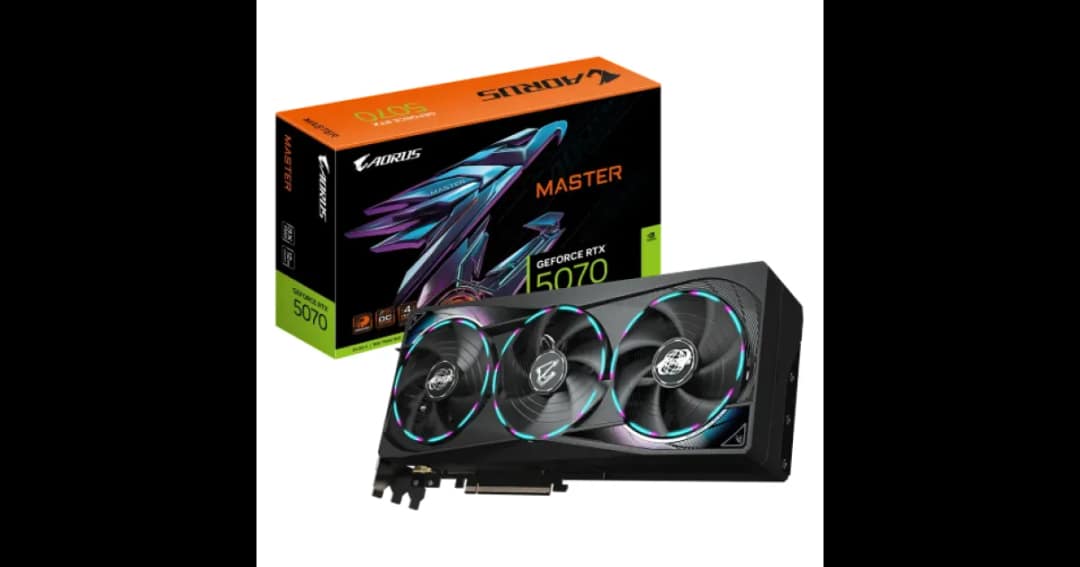 GIGABYTE AORUS GeForce RTX 5070 MASTER 12G GDDR7 Graphics Card