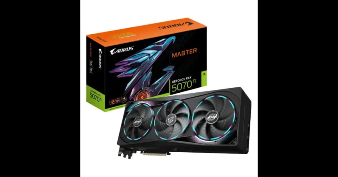 Gigabyte AORUS GeForce RTX 5070 Ti MASTER 16G GDDR7 Graphics Card