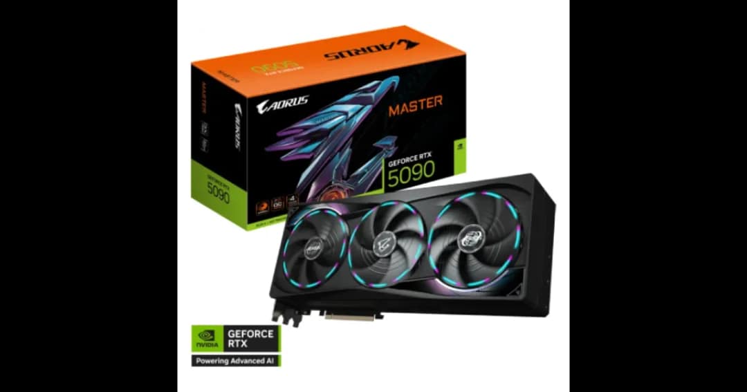 GIGABYTE AORUS GeForce RTX 5090 MASTER 32GB GDDR7 Graphics Card