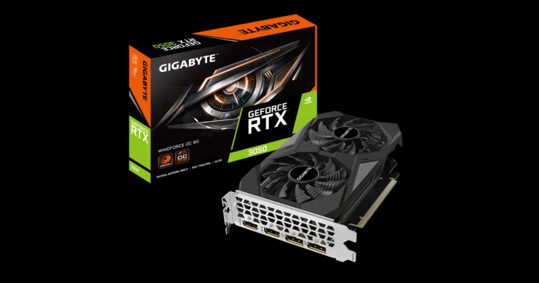 GIGABYTE GeForce RTX 3050 WINDFORCE OC 6GB GDDR6 Graphics Card