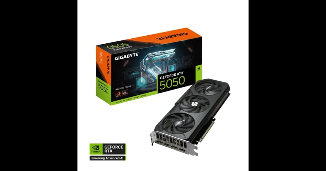 GIGABYTE GeForce RTX 5050 GAMING OC 8GB GDDR6 Graphics Card