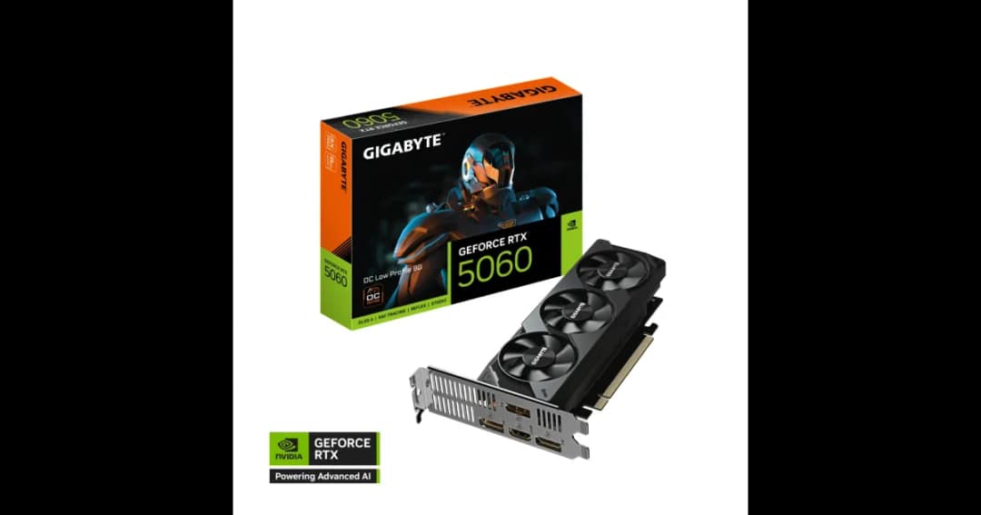 GIGABYTE GeForce RTX 5060 OC Low Profile 8GB GDDR7 Graphics Card