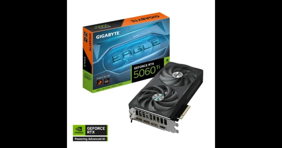 GIGABYTE GeForce RTX 5060 Ti EAGLE OC 16GB GDDR7 Graphics Card