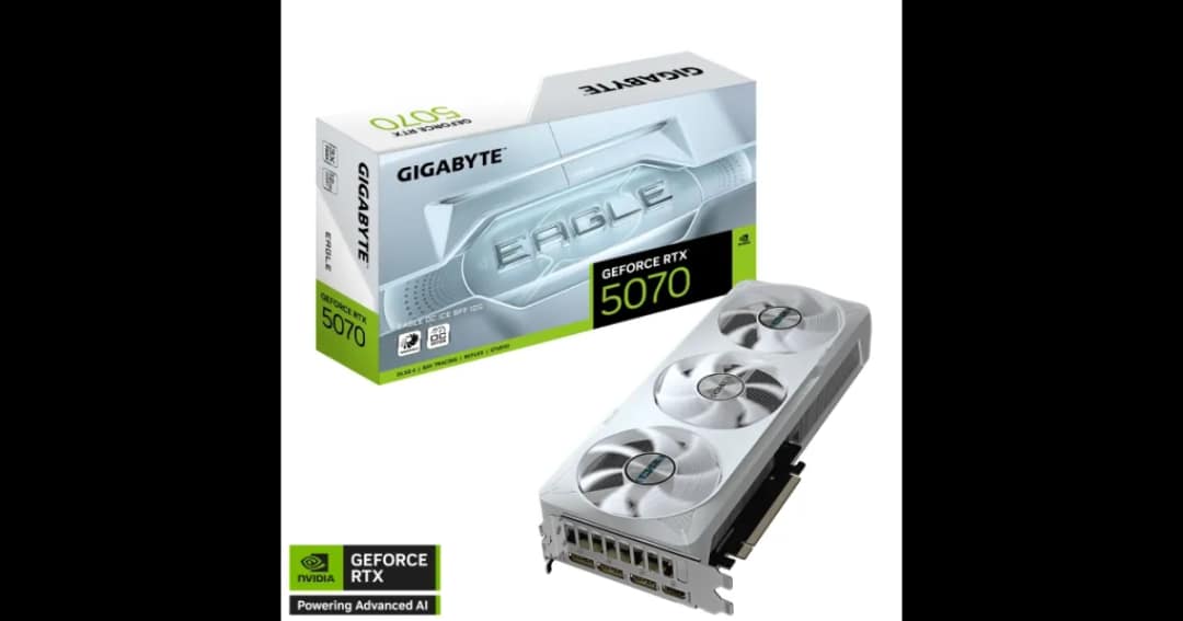GIGABYTE GeForce RTX 5070 EAGLE OC ICE SFF 12GB GDDR7 Graphics Card
