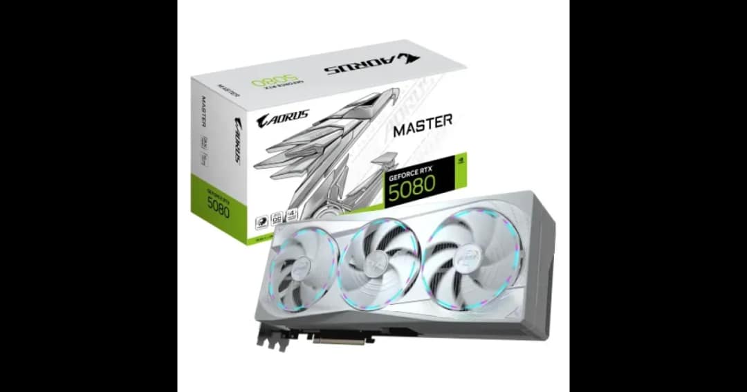 Gigabyte AORUS GeForce RTX 5080 MASTER ICE 16GB GDDR7 Graphics Card