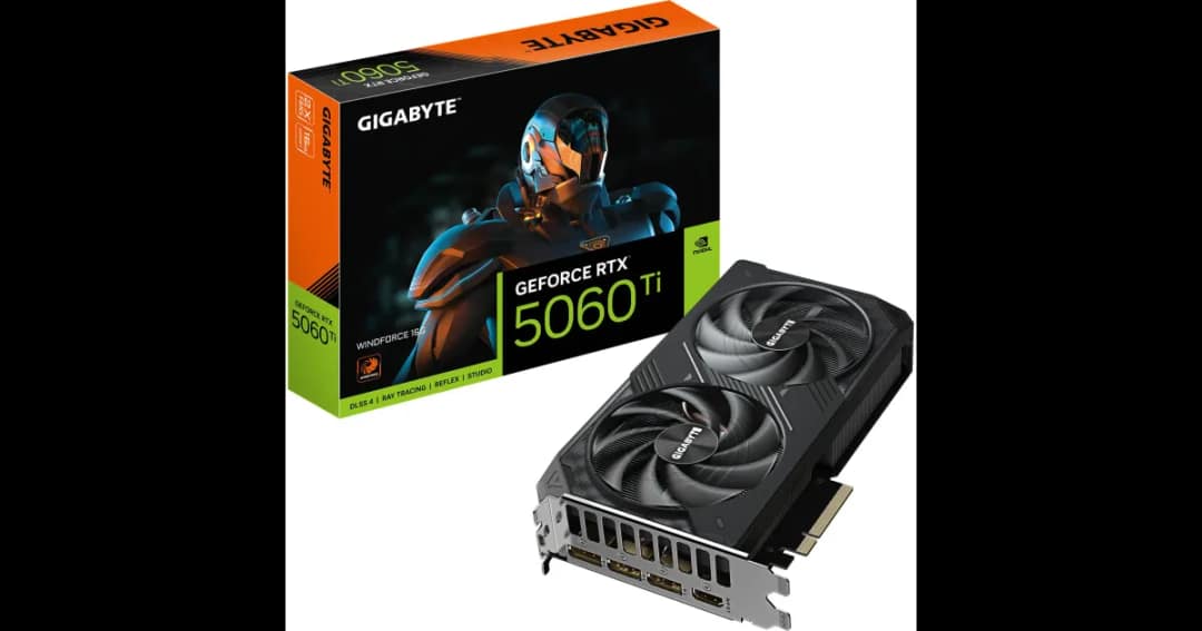 GIGABYTE GeForce RTX 5060 Ti 16GB WINDFORCE GDDR7 Graphics Card