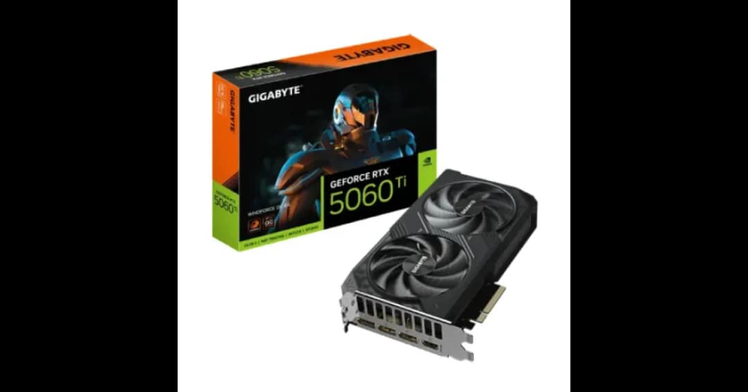 GIGABYTE GeForce RTX 5060 Ti WINDFORCE OC 8G GDDR7 Graphics Card