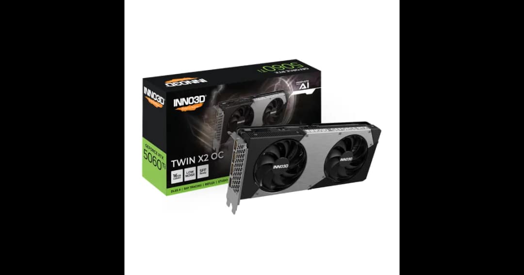INNO3D GeForce RTX 5060 Ti 16GB TWIN X2 OC GDDR7 Graphics Card