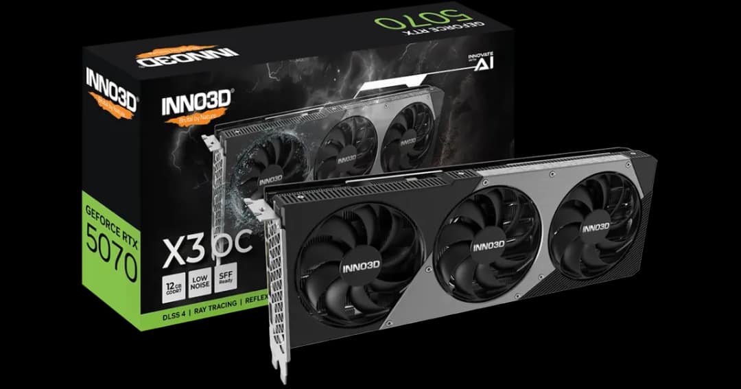 INNO3D GEFORCE RTX 5070 X3 OC 12GB GDDR7 Graphics Card