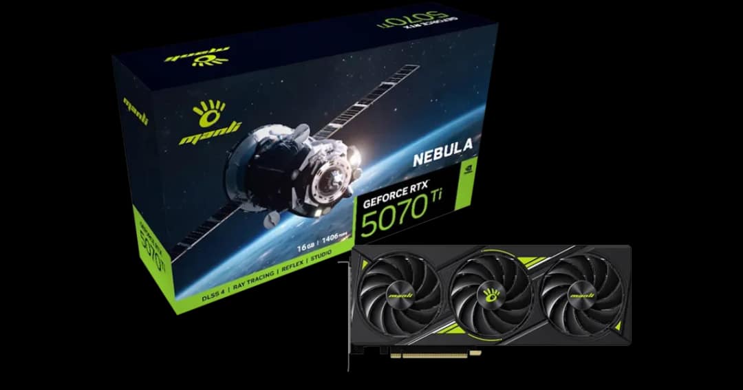 Manli Nebula GeForce RTX 5070 Ti 16GB GDDR7 Graphics Card