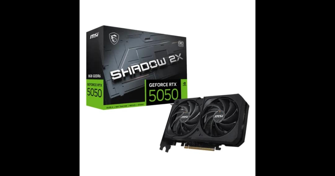 MSI GeForce RTX 5050 8G SHADOW 2X OC 8GB GDDR6 Graphics Card