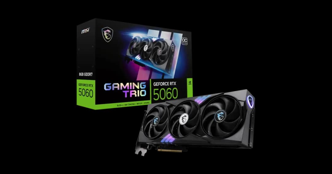 MSI GeForce RTX 5060 8G GAMING TRIO OC 8GB GDDR7 Graphics Card