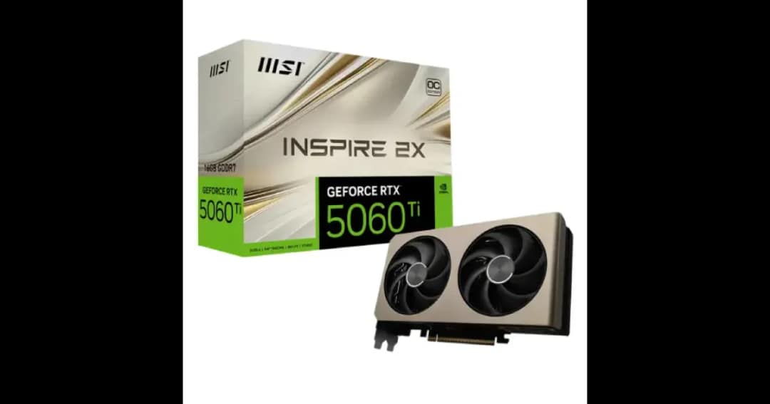 MSI GeForce RTX 5060 Ti 16G INSPIRE 2X OC 16GB GDDR7 Graphics Card