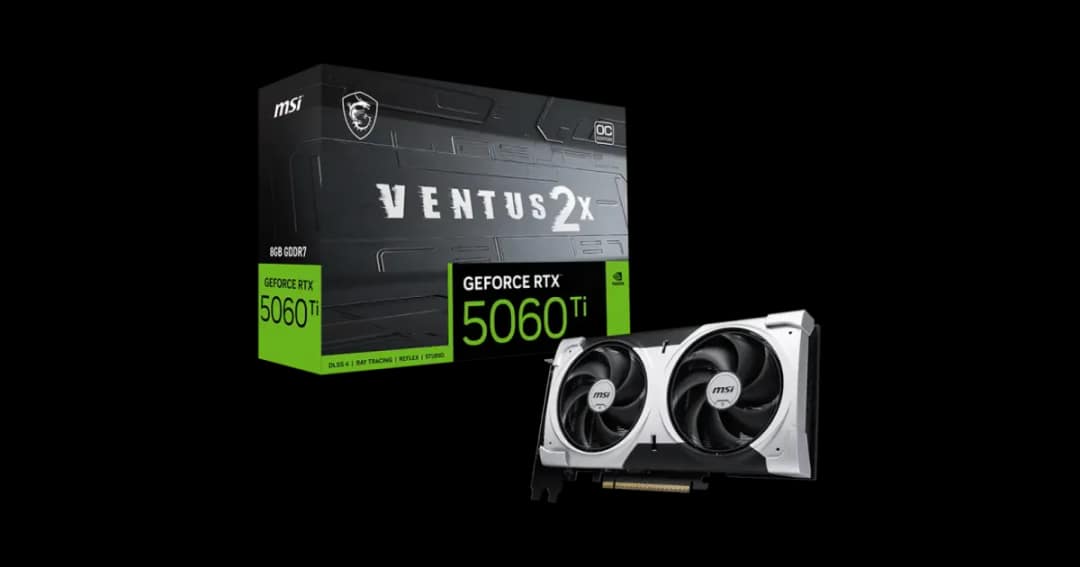 MSI GeForce RTX 5060 Ti 8G VENTUS 2X OC PLUS 8GB GDDR7 Graphics Card
