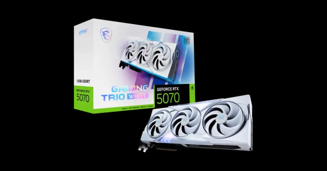 MSI GeForce RTX 5070 12G GAMING TRIO OC WHITE GDDR7 Graphics Card