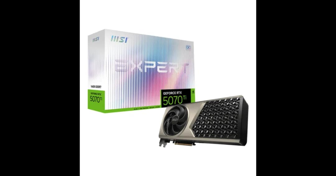 MSI GeForce RTX 5070 Ti 16G EXPERT OC 16GB GDDR7 Graphics Card