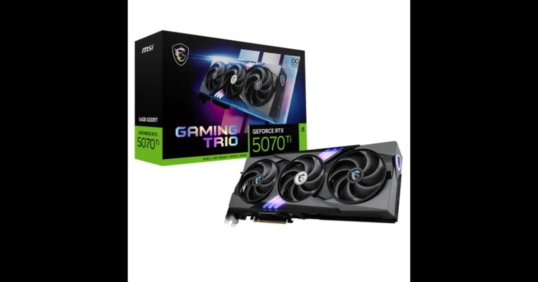 MSI GeForce RTX 5070 Ti 16G GAMING TRIO OC PLUS 16GB GDDR7 Graphics Card